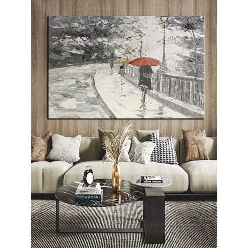 100% Hand Painted Abstract Oil Painting Handmade Modern Retro Abstract Landscape Wall Art Pictures For Room Home Decoration