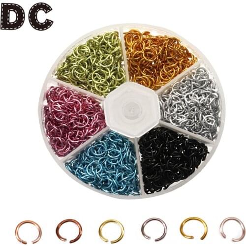 1080pcs/lot 6mm Mix Color Alloy Jumping Rings Connector Single Loops Split Rings DIY Necklace Bracelets Jewelry Accessories