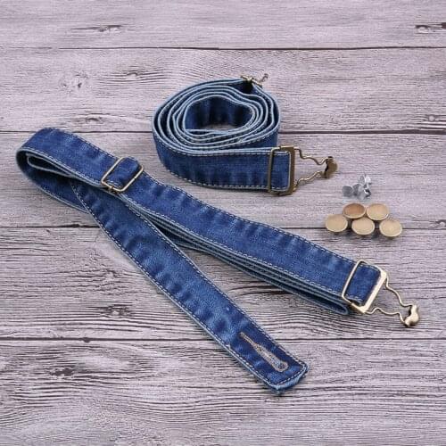 2.5cm Wide 115cm Adustable Denim Blue Elastic Braces Women Suspenders Belts Braces For Mens Suspender Denim Strap