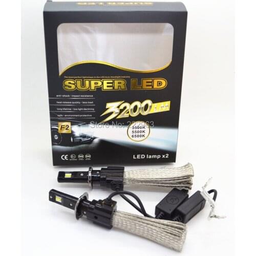 2pcs/Lot H1 H3 H7 H8 H9 H10 H11 9005 9006 LED Headlights 20W 3200LM 6000K For car Headlight