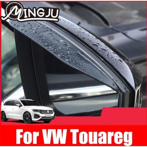 2PCS Rearview Rain Eyebrow Guard Cover Side Door Mirror Visor Shield Fit For VW Volkswagen Touareg 2019 2020 2021 Accessories