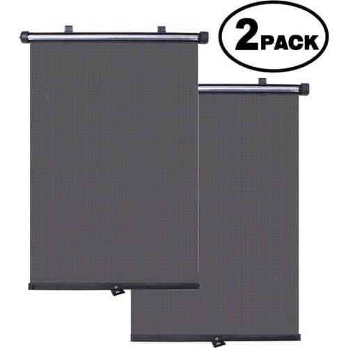2 Packs Automatic Roller Car Sun Shade Side Window Cover Car Telescopic Retractable Block Automotive Sun Insulation Sunshade