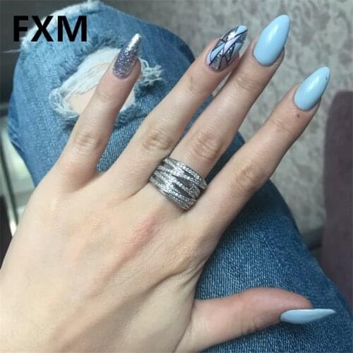 2021 Fashion Crystal Wedding Rings For Women Rose Gold Ladies Engagement Rings Jewelry Party Gifts Accessories