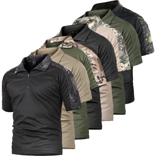 2020 Military Short Shirt Camouflaged Frog Clothes Male T-shirt Hunting Fishing Camping Tactical Mans T-shirt Outdoor Sports 30
