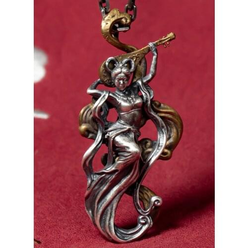 999 Sterling SilverDaughter of the Sea handmade amulet Pendant charm jewelry women jewelry gift A5838