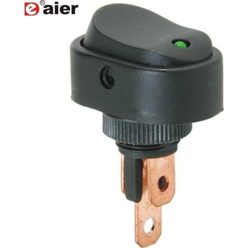 4Pcs ASW-20D 12V 30A Car Boat Auto Rocker Toggle Switch SPST ON OFF with Dot LED Light Illuminated 3 PINS Red Green Blue Yellow