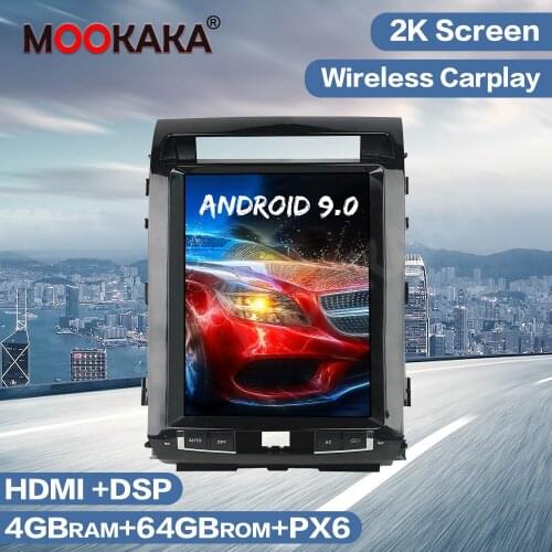 Wireless Carplay Android 9.0 64GB Car GPS Navigation Radio For TOYOTA Land Cruiser LC200 2008-2015 Multimedia Player Stereo Unit