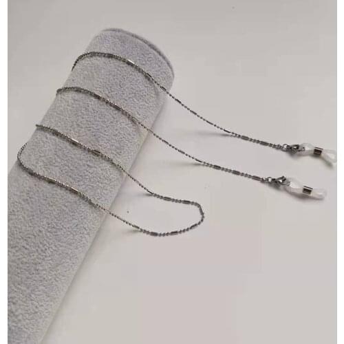 Eyeglasses Chain Stainless Material Cylinder Bead Chain Anti-Falling Glasses Holder Eyewear Cord Women Necklace Layers Bracelet