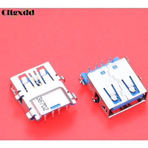 Cltgxdd 100pcs USB 3.0 Jack Socket Female Connector For Lenovo Yoga 2 13 G40-70 Y50-70 Y70-70 G480 G480A V480 V480A E530 E535