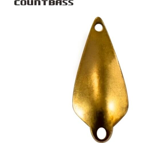 COUNTBASS 50pcs Brass Small Fishing Spoon Blanks 0.8g ( 1/32oz) Trout Area Spinning Unpainted Anglers Lures