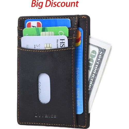 Duvence Genuine Leather RFID Blocking Slim Wallet for Women Men Minimalist Wallets for Woring ID Credit Card Holder Anti Theft