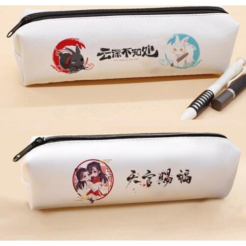 Tian Guan Ci Fu Pen Mo Dao Zu Shi Lan wangji cosplay Stationery Fashion Student High Capacity Pencil Case Storage Bags Props