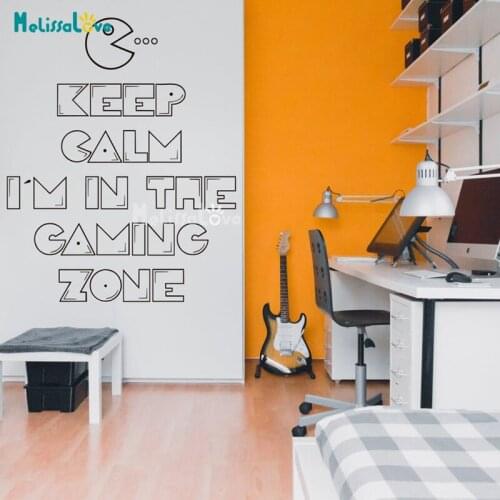 Keep Calm Im In The Gaming Zoom Playroom Decal Creative Design Boy Gamer Gift Decor Removable Vinyl Wall Sticker Mural BD426