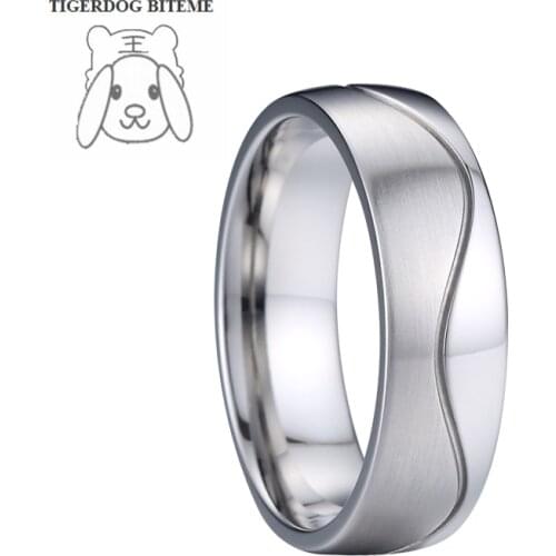 Classic western mens rings titanium anniversary marriage alliances wedding couple rings for men silver color big size women