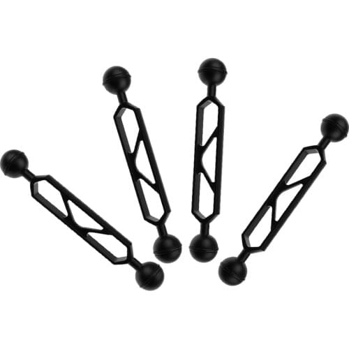 Pack of 4 Pieces Aluminum Alloy 6 Inch Dual Ball Arm for Underwater Photography Light Connection Lightweight Highly Durable