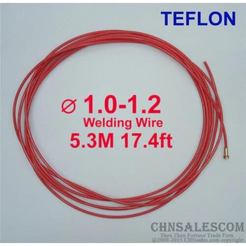 CHNsalescom European style MIG MAG PTFE Liner 1.0-1.2 Welding Wire Connectors 5.3M 17.4ft
