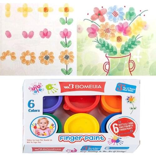 YYDS 30ml 6 Vibrant Colors Washable Gouache Paint for Kids School Finger Paint