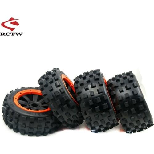 Front or Rear Wheel Tyres Assembly Set for 1/5 MADMAX HPI ROFUN ROVAN KM BAJA 5B TRUCK RC CAR TOYS PARTS