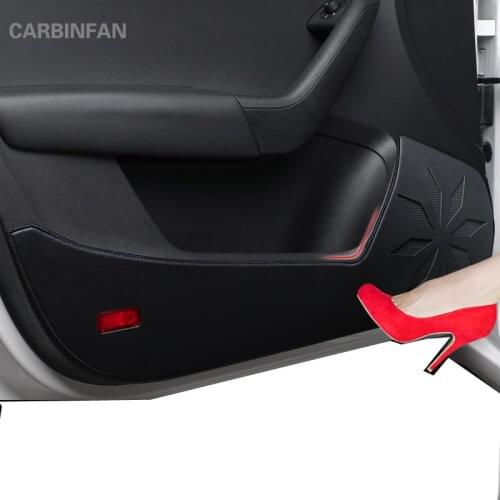 Door Sticker PU Leather Car Inner Door Panel Protection Anti Kick Film Sticker anti kik Pad For SKODA Octavia 2015-2018 C235