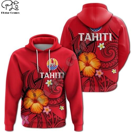 NewFashion French Polynesia Art Tahiti Country Flag Tribal Culture Retro Tracksuit 3DPrint Men/Women Autumn Colorful Hoodies B-3