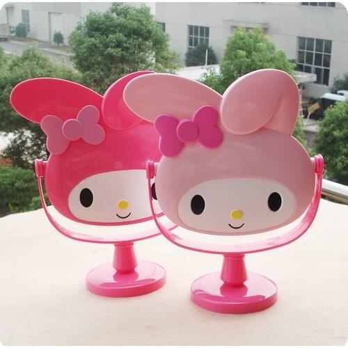 New cartoon Melody desktop makeup mirror cute desktop mirror Melody desktop flip makeup mirror