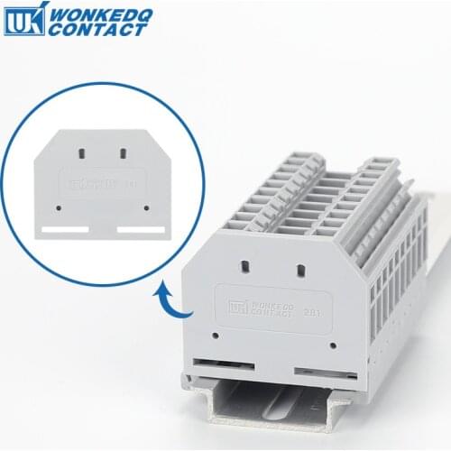 282-325 284-325 End Plate for Din Rail Terminal Blocks End Cover 10Pcs