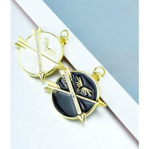 Fabulous Diy Arrow CZ Charms Wholesale Evil Eye Tree Necklace Pendant Zircon Bicycle Connector for Jewelry Angel Bracelet Making