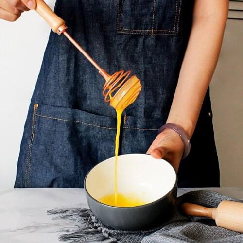 Stainless Steel Manual Egg Whisk Wire Hand Egg Mixer Eggbeater Blenders Stirring Wooden Cream Frother Flour Stirrer for Cooking