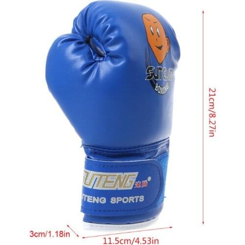 Children Cartoon Punching Bag Sparring Boxing Gloves Training Fight Age 3-12 F2TC