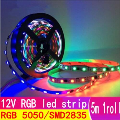 5MLED Strip 5050 2835 IP20 RGB Strip LED Light Flexible Ribbon Stripe DC 12V RGB Diode Tape LED Light Strip Decoration