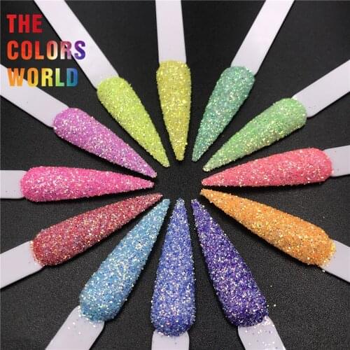 TCT-465 Shinning Iridescent Rainbow Nails Glitter Nail Art Decoration uñas Tumbler маникюр Accessories Festival Party Supplier