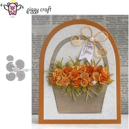 Piggy Craft metal cutting dies cut die mold 5Pcs Different flower Scrapbook paper craft knife mould blade punch stencils dies