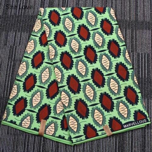 Chzimade 1Yard Ankara African Fabric Real Wax Polyester Dots Printed Fabric For Party Dress Making Diy Sewing Accessories