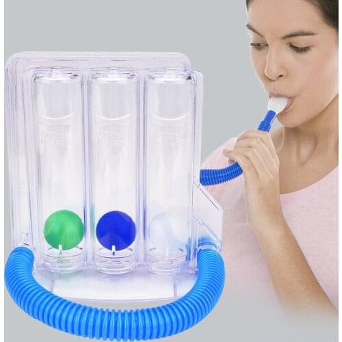 Oral Breathing Trainer Vital Capacity Exercise Three-ball Meter Spirometry Trainer Lung Function Breathing Exerciser Health Care