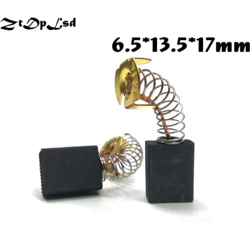 ZtDpLsd 2 Pcs/Pairs 6.5x13.5x17mm Mini Drill Electric Grinder Replacement Carbon Brushes Spare Parts for Electric Rotary Tool