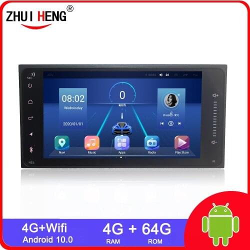 Android 10 2 Din Universal Car Multimedia Player Car Radio Player Stereo For Toyota VIOS CROWN CAMRY HIACE PREVIA COROLLA RAV4