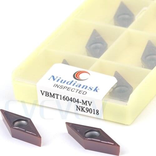 VBMT160404-MV NK9018 VBMT160408 CNC Lathe Turning Tools Carbide Insert Cutting Machining Stainless Steel Doesn't Break The Knife