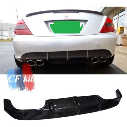 Carbon Fiber Diffuser Rear Lip Spoiler For Mercedes Benz SLK R171 Bumper 2005-2010 Car Styling