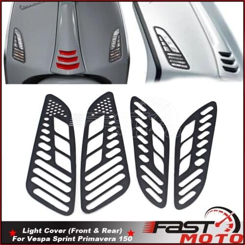 4pcs Motorcycle Front Rear Turn Signal Light Net Cover Indicator Flashing Lamp Grill Protector for Vespa Sprint Primavera 150