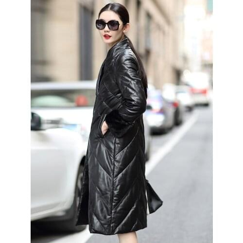 Genuine Leather Jacket Winter Jacket Women 300% Real Sheepskin Coat Female Korean Long Down Jackets Chaqueta Mujer MY