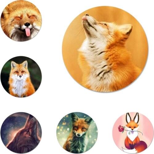 Animal Cute fox Badge Brooch Pin Accessories For Clothes Backpack Decoration gift