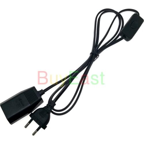 1.8M Length EU Europlug Power Extension Cord With Main On/Off Switch AC100~250V Max 2.5A 600Watts