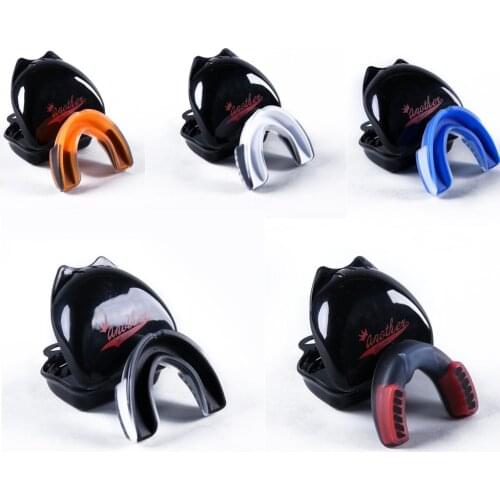 1pcs Child/Adult Boxing Gum Shield Mouth Guard MMA Rugby Basketball Football Soccer Mouthpiece Lip Teeth Braces With Storage Box