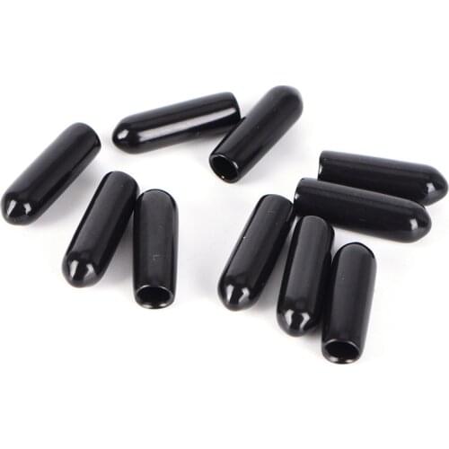 10Pcs/lot Rubber End Caps For 4 Lines Quad Stunt Kite Fixed Parts 3/4/5/6/7/8MM Black Color