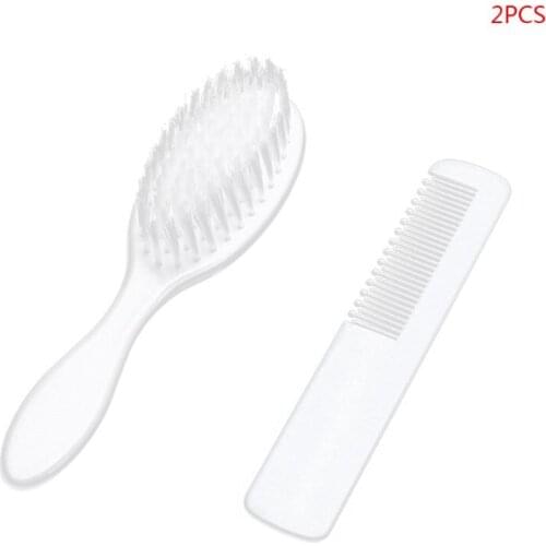 2 Pcs Baby Hair Brush Comb Set for Newborns Toddlers Infant Safety Scalp Massage