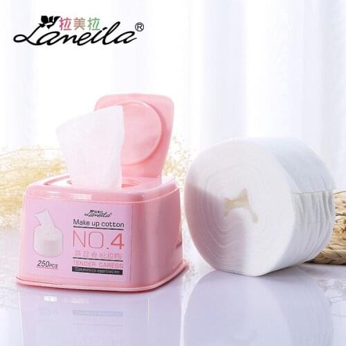 250Pcs/Roll Makeup Cotton Pads,Natural,Soft,Deep Clean Skin Care Tool ,for Face/Makeup/Nail Polish Removal Pumping Paper Makeu