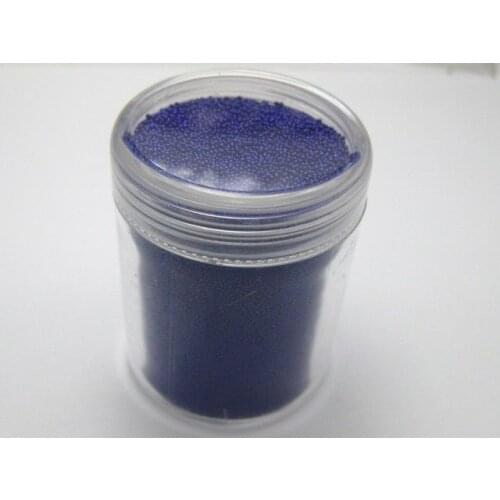 50Gram Royal Blue Glass Micro Beads Microbeads No-hole Embellishment + Storage Box