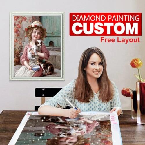 5d Diamond Painting Custom Full Drill Square Diamond Painting Custom Photo Art Cross Stitch DIY Needlework Home Decoration Gifts
