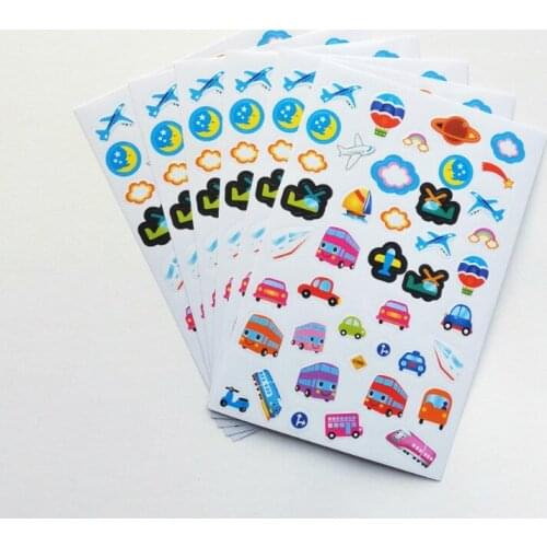 6pcs Cute bus plane paper sticker Organizer Calendar Diary Book Planner Scrapbook Decoration Diary Sticker papeleria