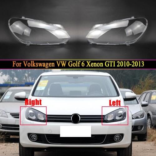 Car Headlamp Lens For Volkswagen VW Golf 6 2009 2010 2011 2012 Glass Lamp Light Case Lampcover Shell Auto Lampshade Headlight